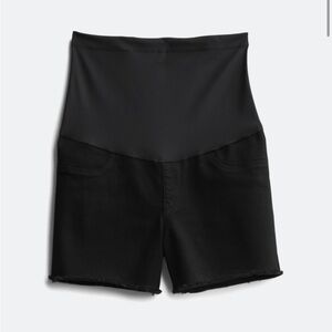 Maternity - Just USA - High-Waisted Black Women's Shorts